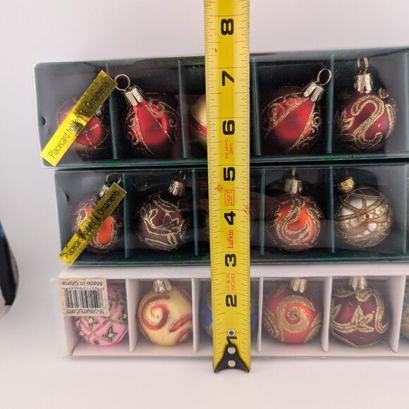 🎄 Set of 18 Vintage-Style Glass Ornaments - Card holders - Kurt Adler - Picture 5 of 12